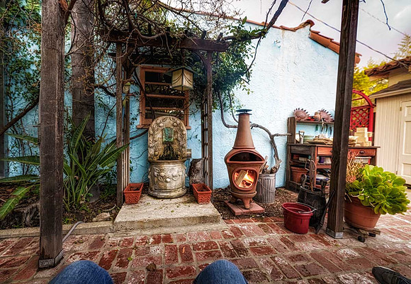Chiminea Chillin'  Chilly Sunday